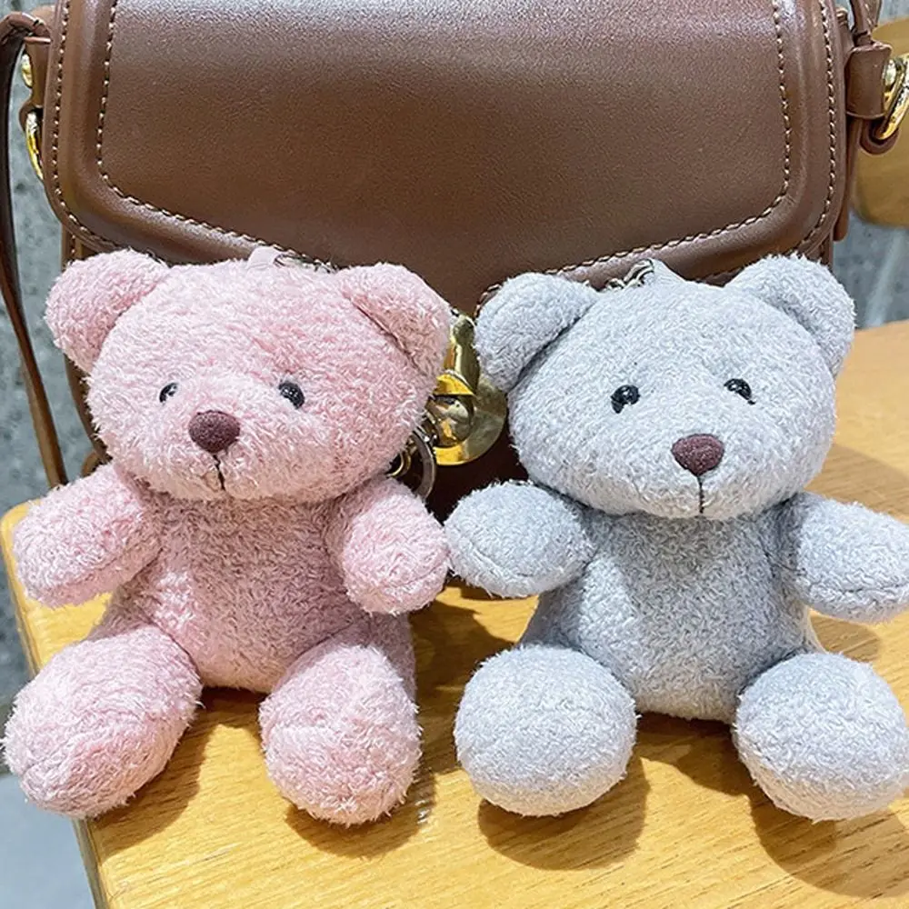 Decoración mochila colgante llavero de coche colgante de felpa oso llavero de peluche oso sentado muñeco de peluche oso muñeco de peluche llavero de peluche