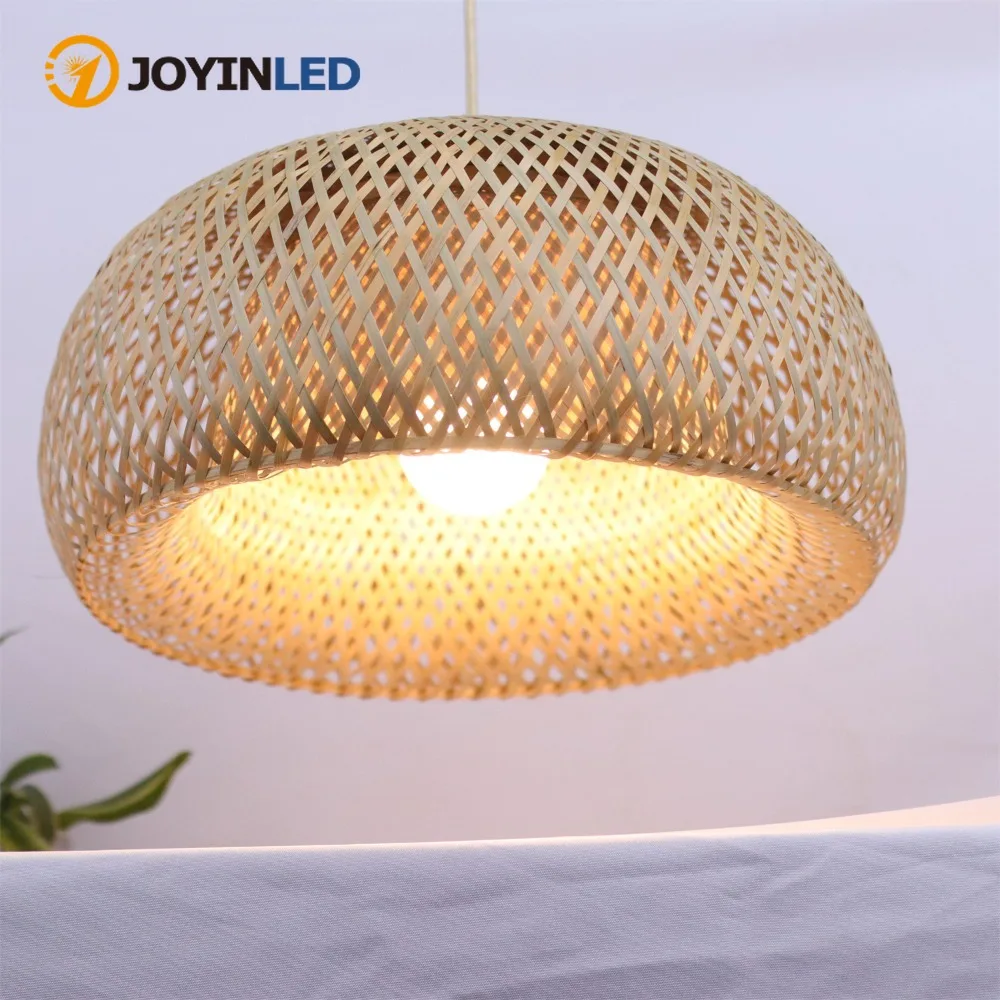 

JOYINLED плетеная люстра ручной работы на заказ из ротанга и бамбука, подвесной светильник, креативный дизайн, освещение для дома, тканый подвесной светильник
