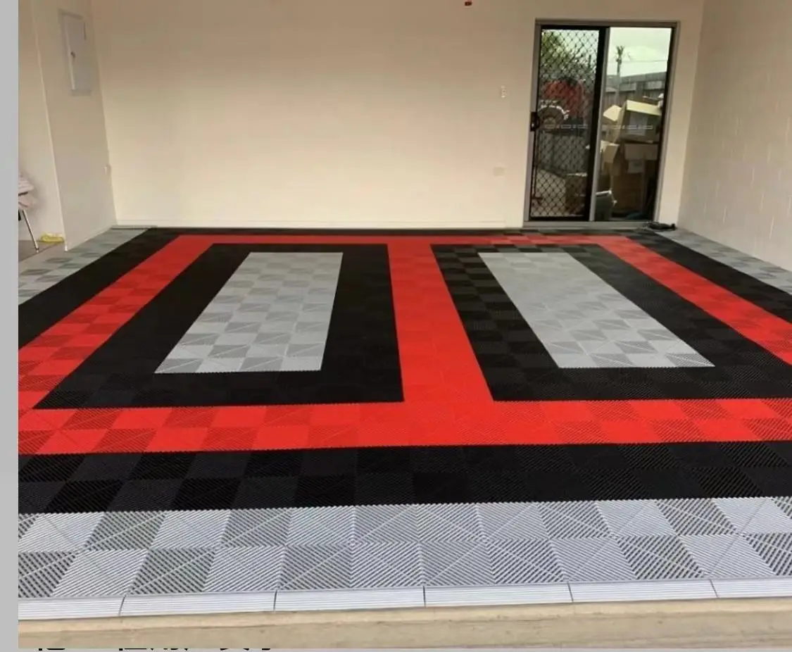 Pp Garage Floor Tile for Car, Plastic Modular Interlocking Tiles, Slip Strength