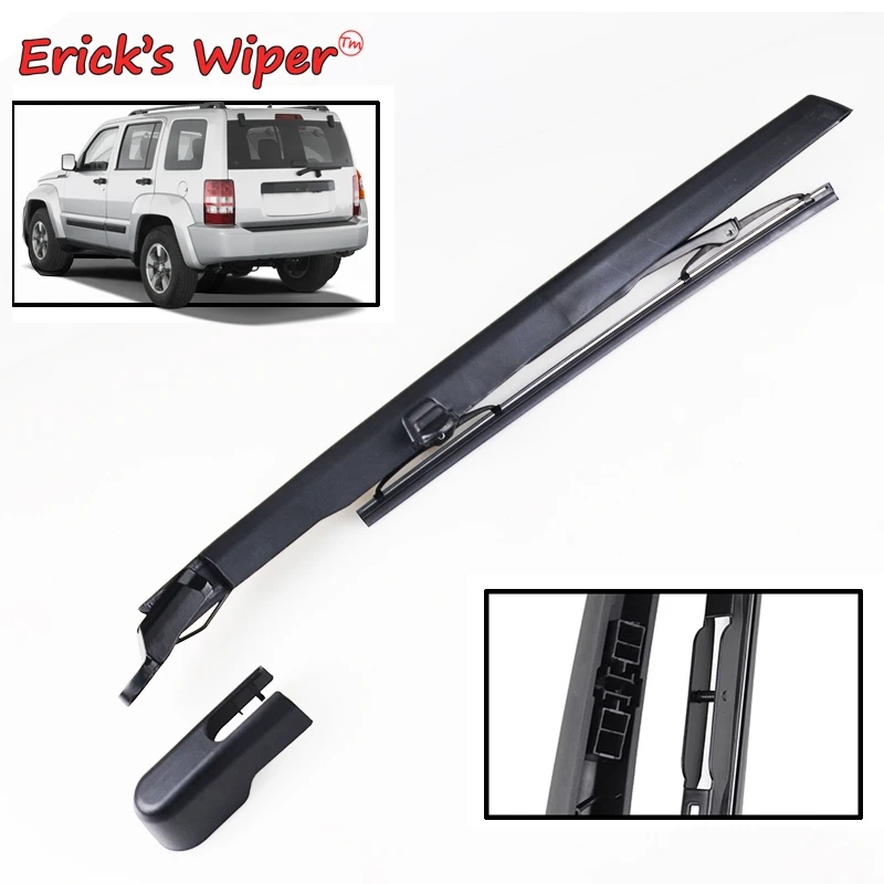 Erick's Wiper-Kit de juego de brazo y limpiaparabrisas trasero de 12 ", para Jeep Liberty KK 2008 - 2012, parabrisas, ventana, cepillo de lluvia para coche