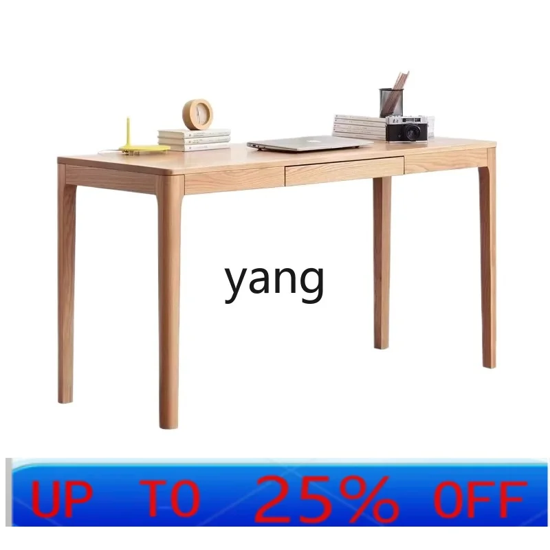 

LMM solid wood desk home modern simple study desk small apartment oak table