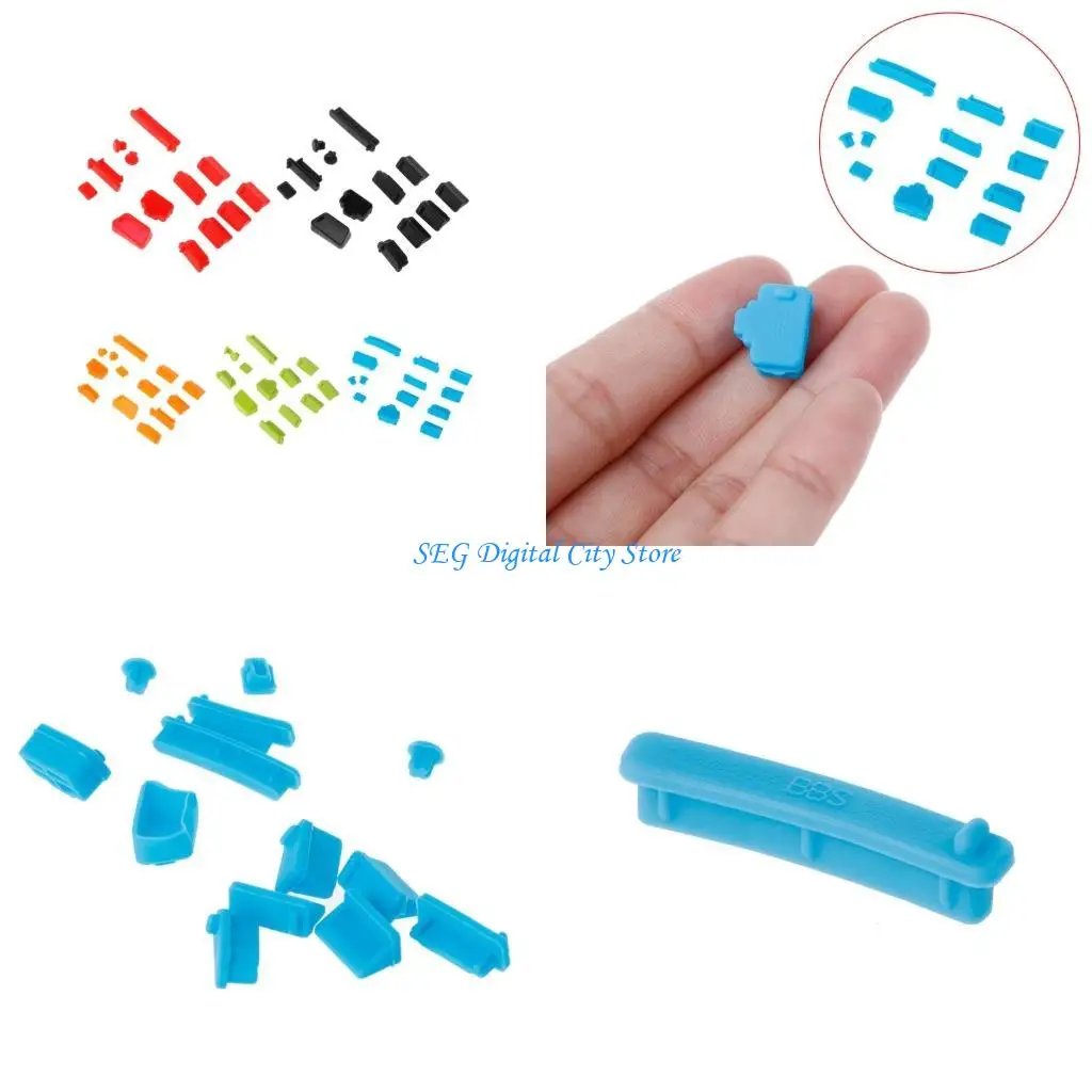 

U75B Dustproof Plug Cover for Laptop Maintenance Connecting Port Stopper Plug Cover Full Set 13PCS