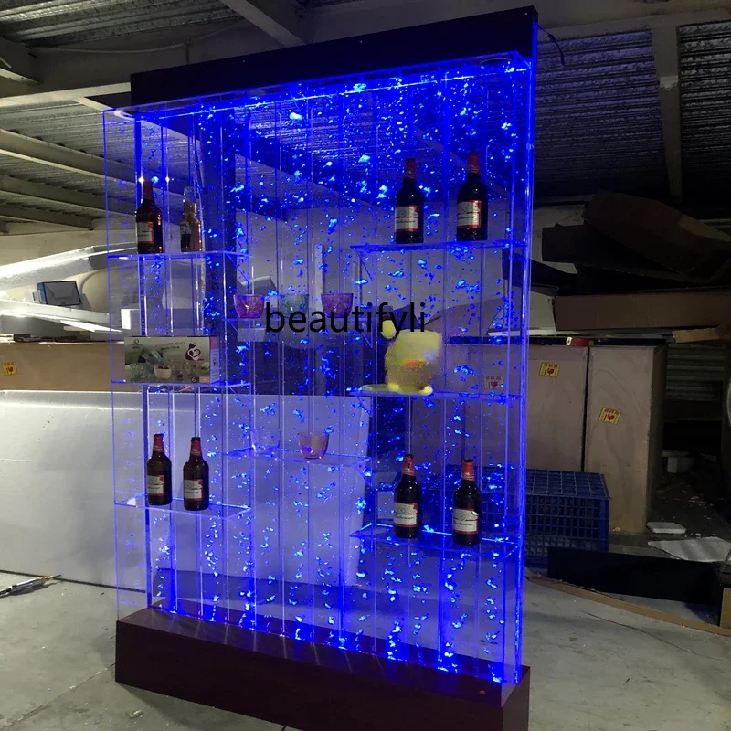 

Water Curtain Wall Wine Cabinet Screen Decoration Hallway Partition Water Wall