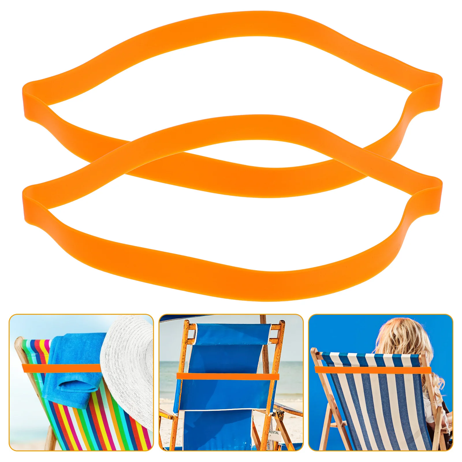 

4 Pcs Beach Chair Accessories Towel Belt Bands for Chairs Stretchable