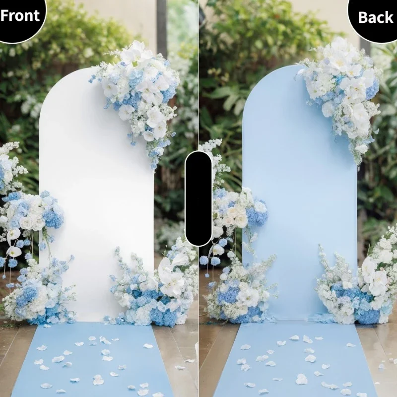 Semi-circular Arched Bracket Cover Two-color Background Fabric Birthday Party Wedding BIY Background Cover U-shaped Decoration