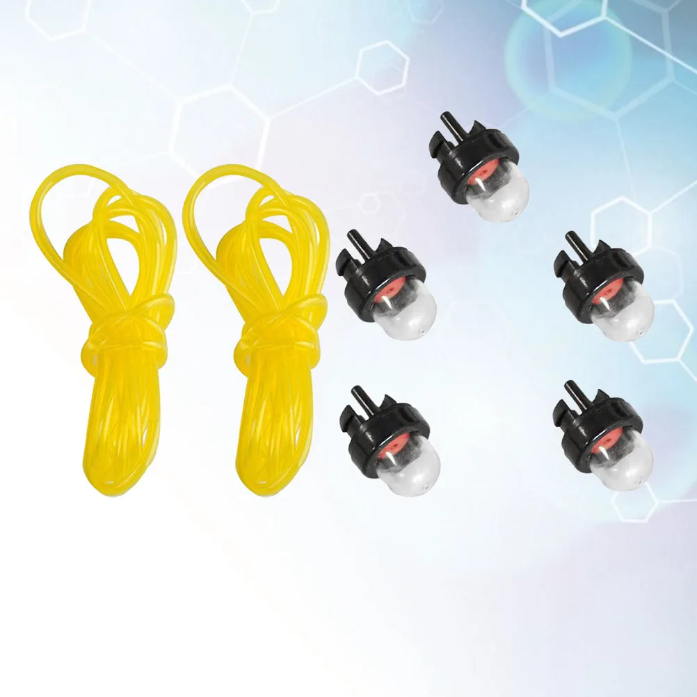 

5 pcs Filter Tube Carburetor Primer Bulb Bubbles Accessory for Hedge Trimmer Lawn Mower Chain Saw ABS Silicone Lightweight