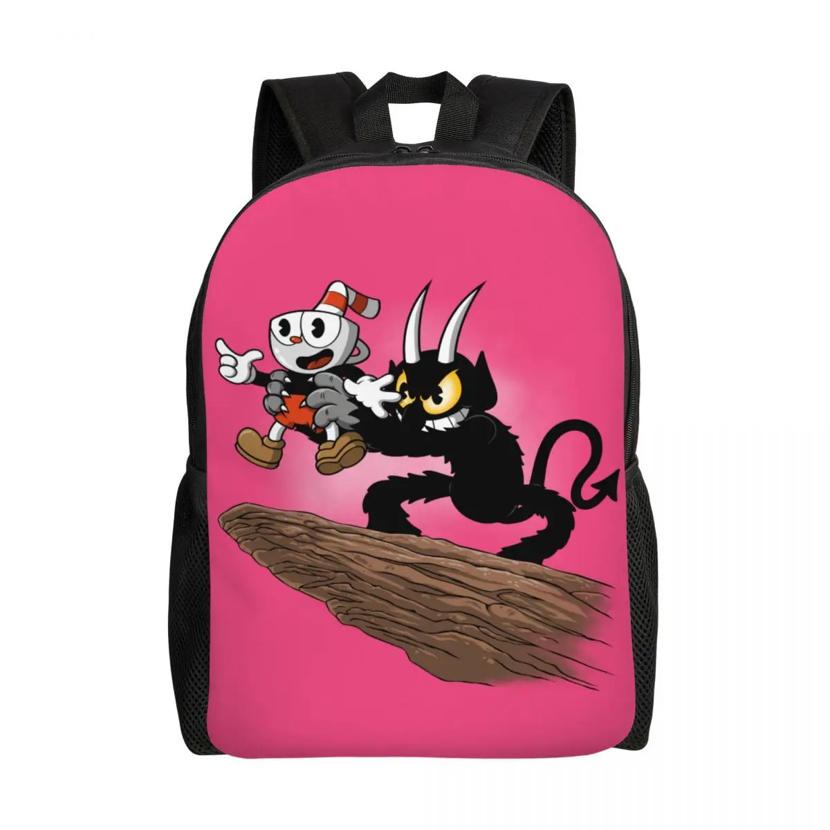 

Пользовательские горячие игровые рюкзаки с героями мультфильмов Cuphead Mugman для мужчин и женщин, водонепроницаемые школьные сумки для колледжа, сумки для книг с принтом