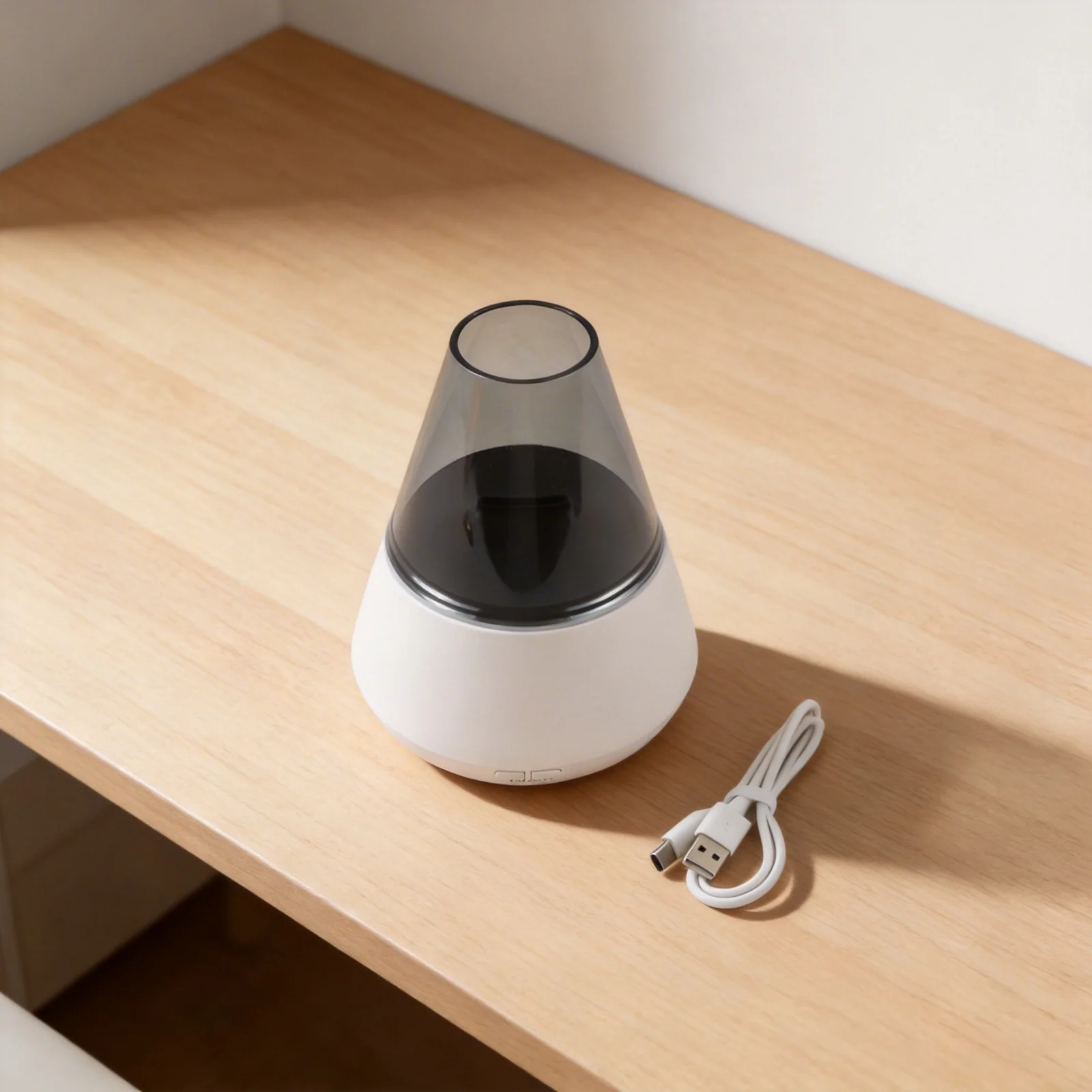 USB Flame Aroma Diffuser Featuring Silent Humidifier Adjustable Timer and Colorful Gradient Lighting for Calm Spaces