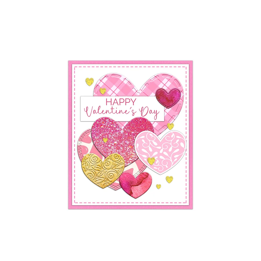 Mangocraft Heart Rose Flower Cutting Dies Clear Stamp Love Valentine\'s DIY Scrapbooking Metal Dies Silicone Stamp For Card Album