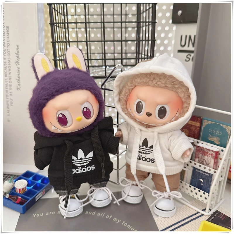Vêtement Labubu – Robe Et Pince à Cheveux – 17 Cm – Pullover Hoodie – Qualité Douce