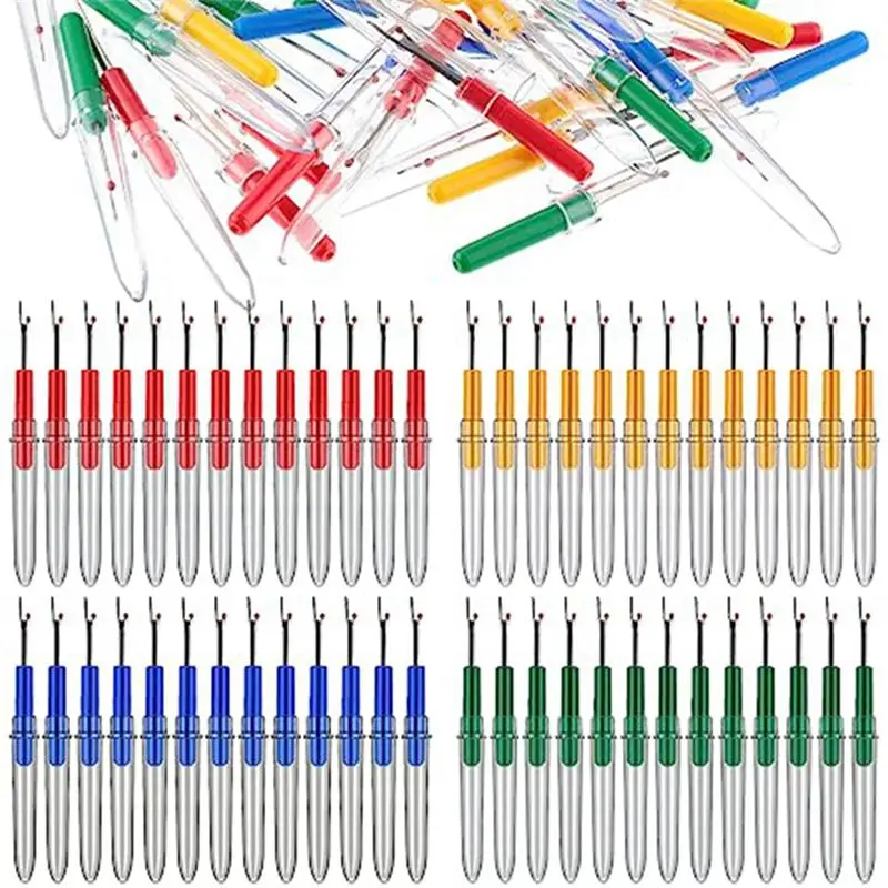 A013 120 Pcs Colorful Seam Ripper Bulk Seam Rippers for Sewing Tool Embroidery Remover Handy Ripper, 4 Colors