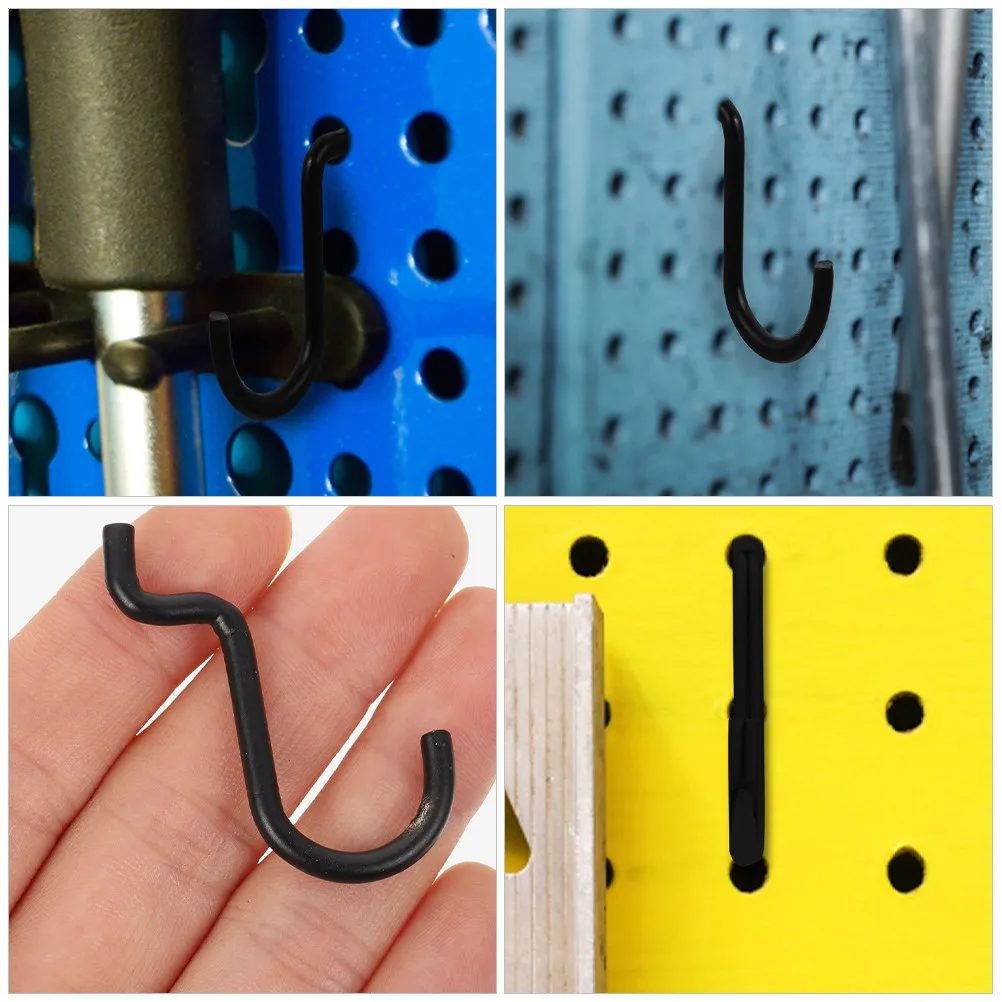 10Pcs Pegboard Hooks Metal Strong Iron Utility Hooks Garage Shelving Tool Organizer Pegboard Accessories Peg Hook