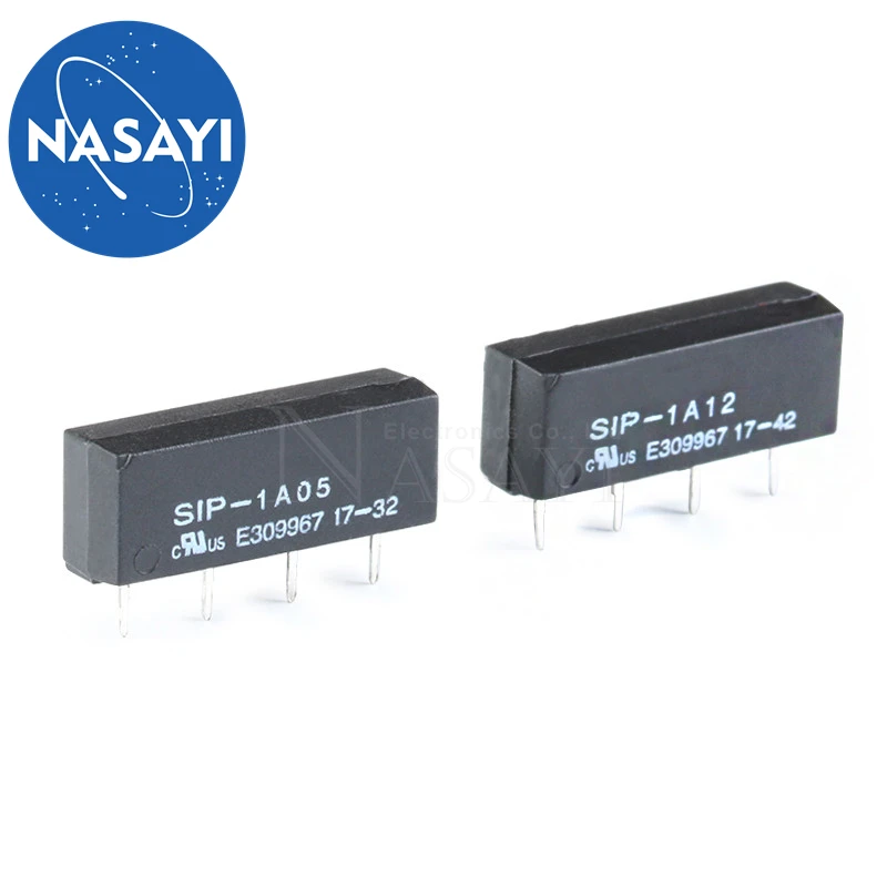 NASAYI vendas quentes 5 pçs/lote 5V 12V Reed Relay Switch Module DSS41A05 SIP-1A05 SIP-1A12 4PIN 4-Pin Reed Relay