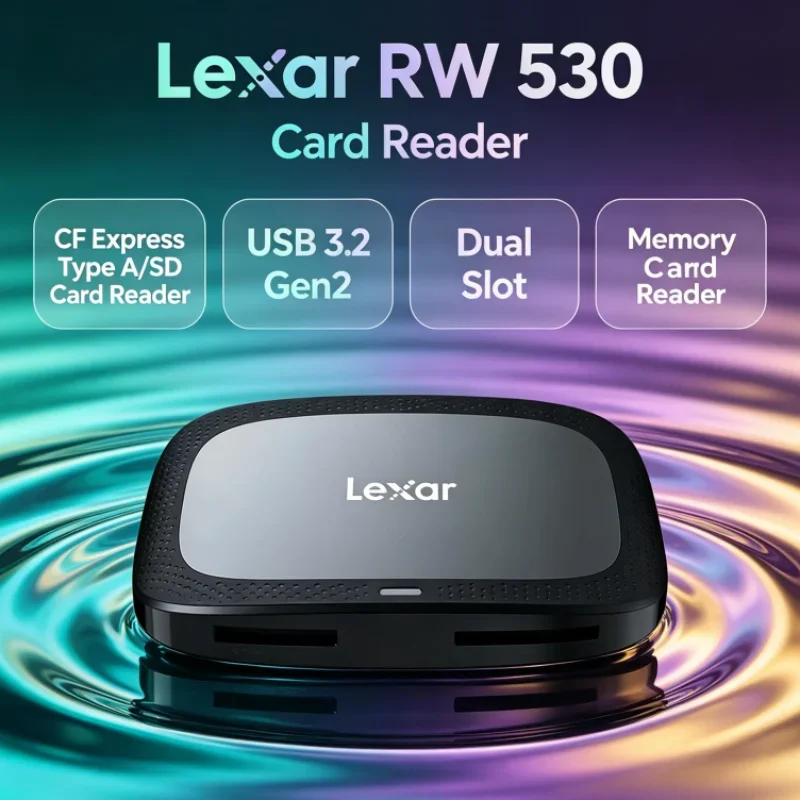 Lexar CFexpress Type A / SD Memory Card Reader SD Card Reader USB 3.2 Gen2 Dual Slot RW530 CFA Max 900MB/s