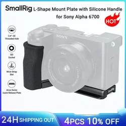 SmallRig A6700 L-Shape Mount Plate with Silicone Handle for Sony Alpha 6700 w Arca-Swiss Quick Release Plate for Tripods -5061