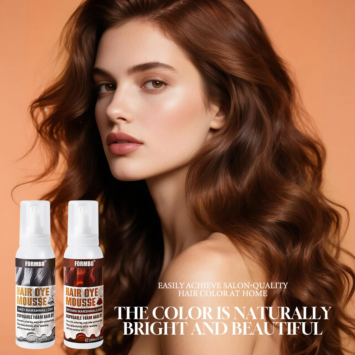 100ml Disposable Hair Dye Mousse Temporary Color Foam Easy Wash Off Cover Gray DIY Hairstyle Hair Coloring Mousse
