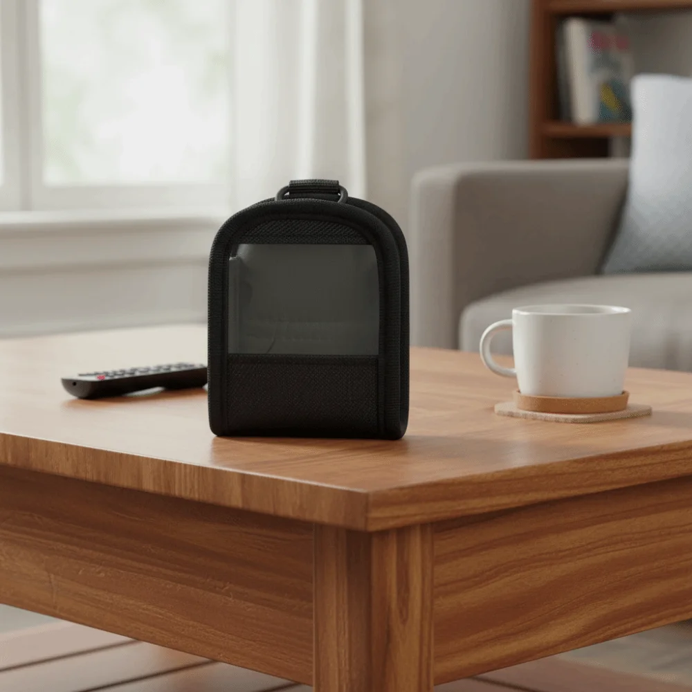 

Portable Design Wireless Transmitter Bodypack Transparent Design Nylon Material Transmitter Storage Bag Durable Construction