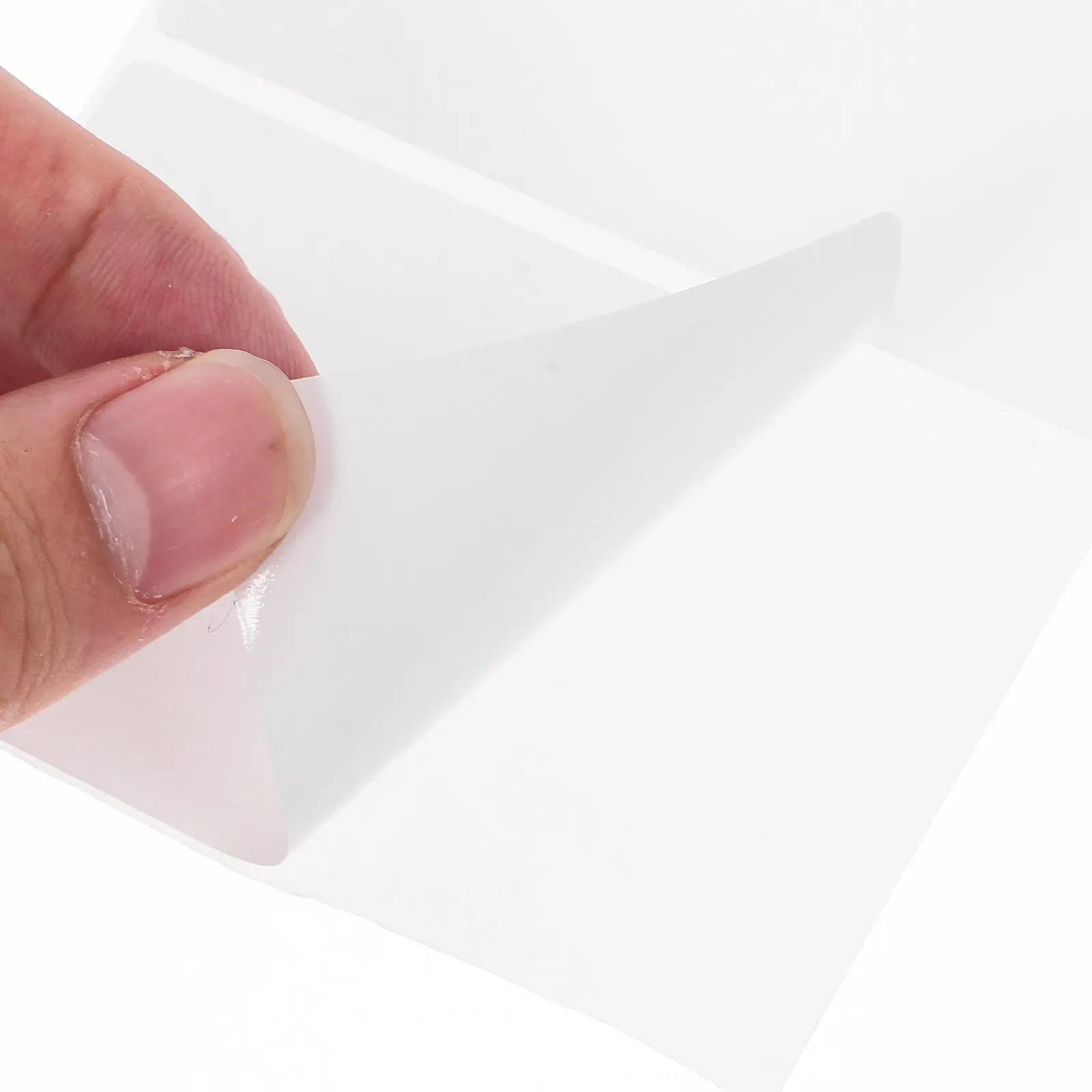 100Pcs 80x50mm White Self Adhesive Labels Copperplate Paper Rounded Corners Stick for Envelopes Packages Drawers Jars