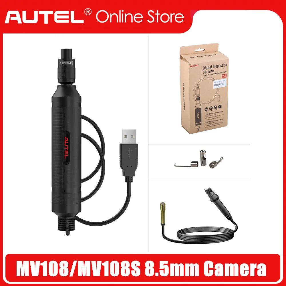 

Original Autel MaxiVideo MV108 MV108S 8.5mm Digital Inspection Camera for MaxiSys Tablet Kit