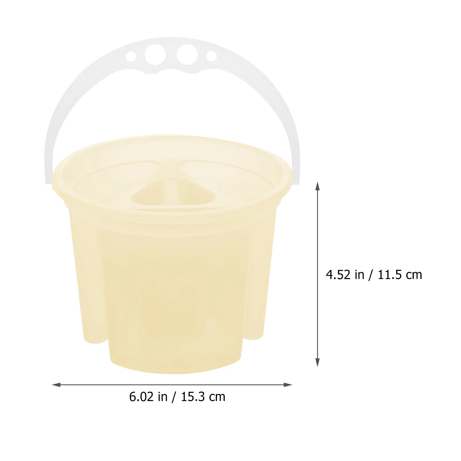 

2Pcs Artist Brush Basins Highquality Plastic Paint Brush Holder Smooth Surface Tools Plastic Painting Buckets