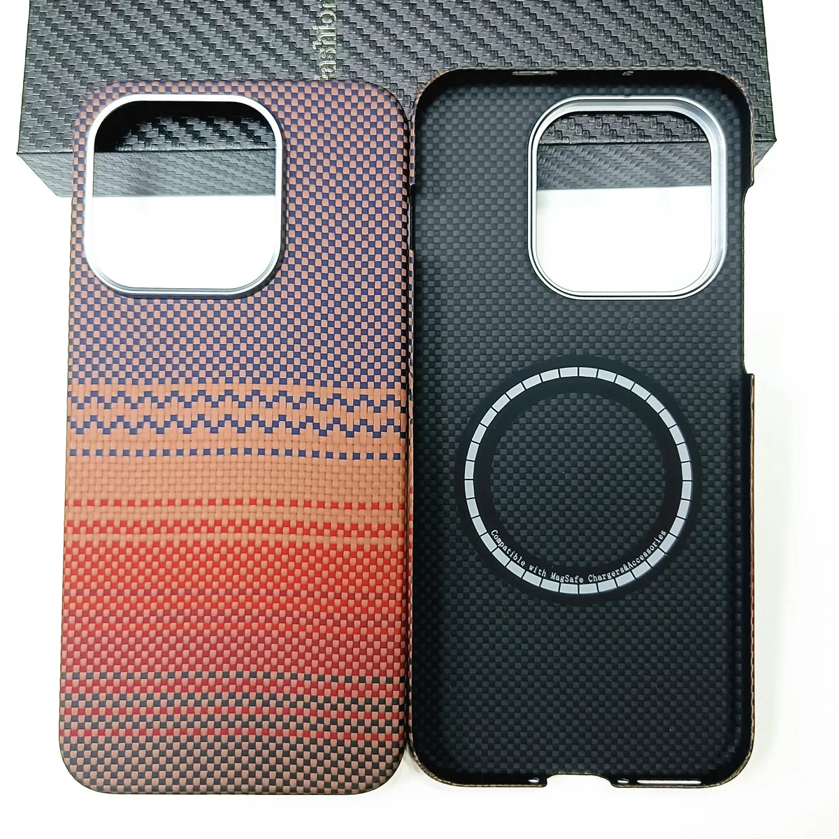 

Genuine Aramid Carbon Fiber Magsafe Case For OnePlus 15 OnePlus15 Matte Sunset Moonrise Bulletproof Magnetic Hard Thin Cover