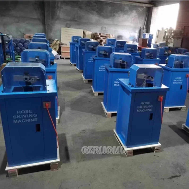 3000-4000W 220/380V Hydraulic Metal Flexible Rubber Hose Cutter Peeling Machine Pedal Dustless Hose Cutting Machine
