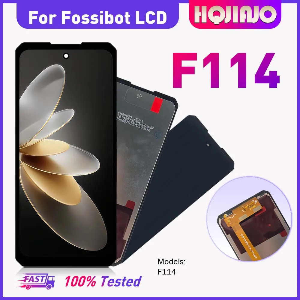 6.67'' IPS LCD For Fossibot F114 Display Touch Screen Digitizer Assembly Replacement f114 repair Parts 100% Tested