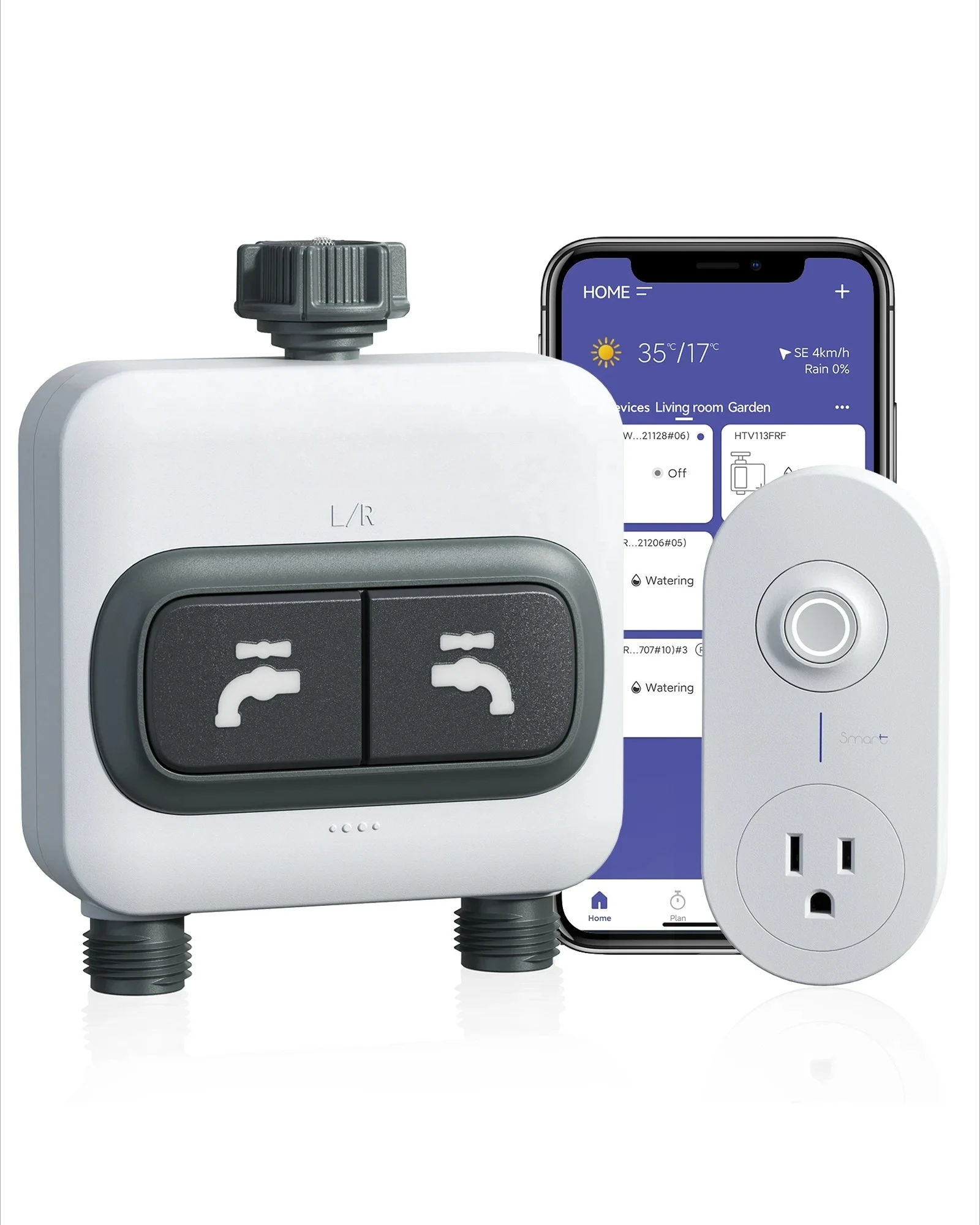 

YYHC-Wi-Fi ирригационный концентратор с двумя зонами, таймер воды, система орошения, автоматический умный полив сада