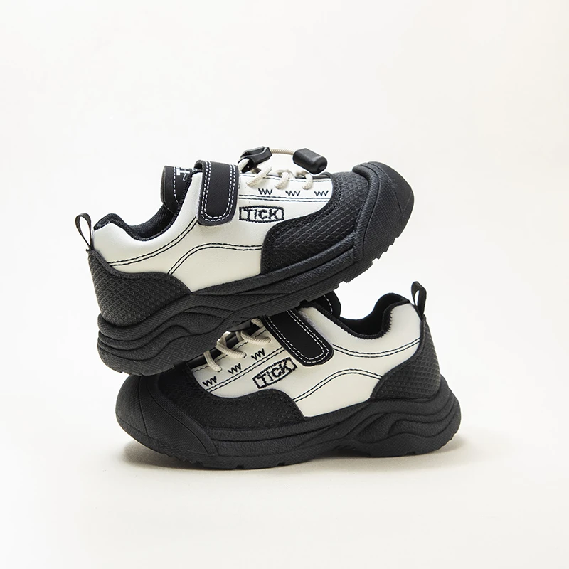 

Kids Sports Shoes Toes Capped Pull Rope Children Casual Shoes Non-slip 2025 Autumn New Boys Girls Running Shoes Soft Versatile