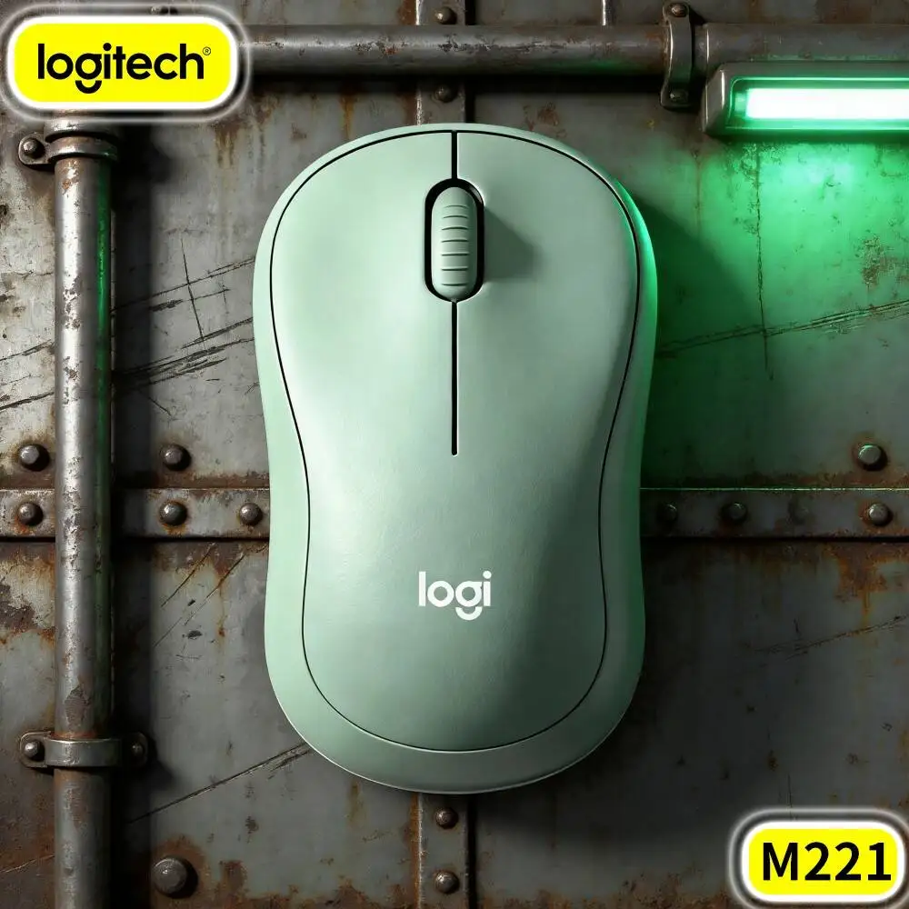 Logitech M221 2.4G Wireless Mice Silent Operation Easy Pair Ergonomic For Office Home Desktop Notebook Laptop Daily Usage