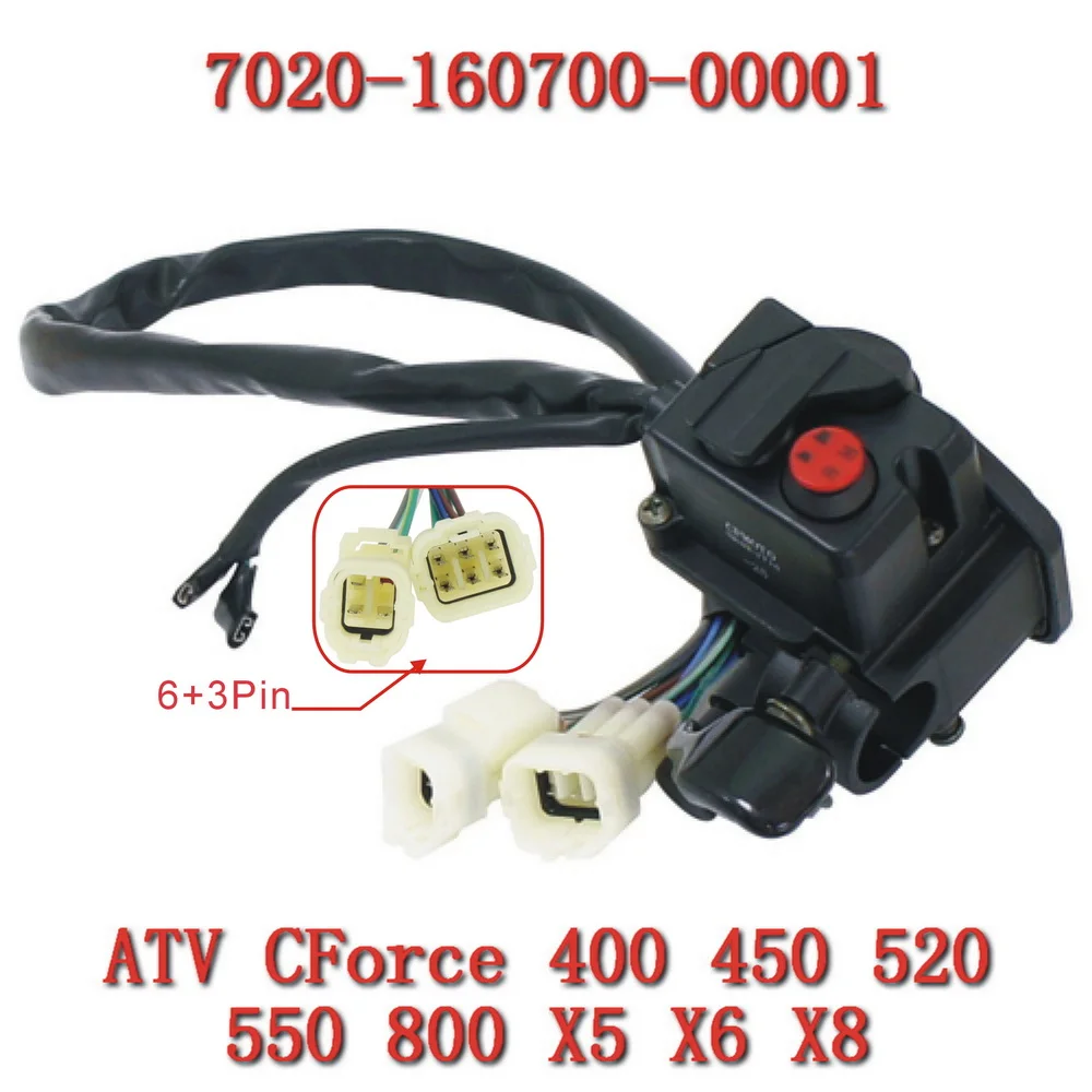 

Переключатель на руль правый 7020-160700-00002 для квадроциклов CFMoto, аксессуары CForce 400S 450S 400L 450L CF400AU, запчасть CF Moto