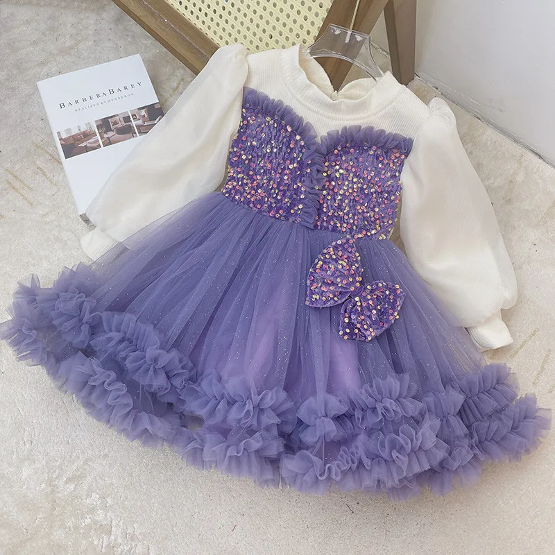 

Girls' Dress Fall/Winter Hot-Selling Girls' Skirt Fashionable Stylish Pettiskirt High-End Affordable Luxury Girls' Princess Dres