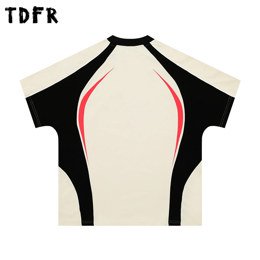 رسالة طباعة التباين بألواح قصيرة الأكمام تي شيرت رجالي الصيف الشارع الشهير طاقم الرقبة فضفاضة راجلان كم التي شيرت الرجال المحملة