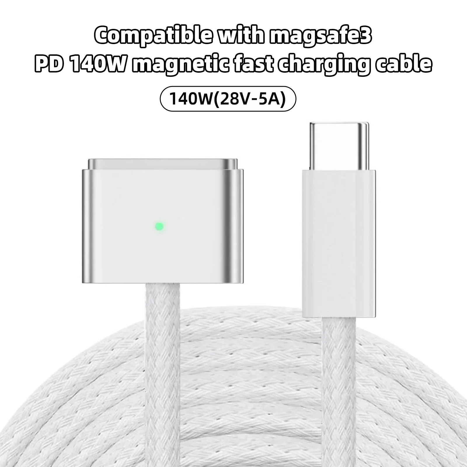 yZ[z݊̂ Magsaf3 C[dP[u USB-C to magsafe3 bvgbv[dP[u PD 140W MacBook Air/Pro A2442 A2485 A2681 p