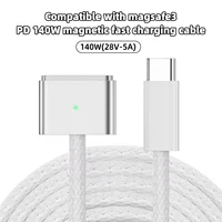 Cable de carga magnético Compatible Magsaf3 USB-C a cable de carga para portátil magsafe3 PD 140W para MacBook Air/Pro A2442 A2485 A2681