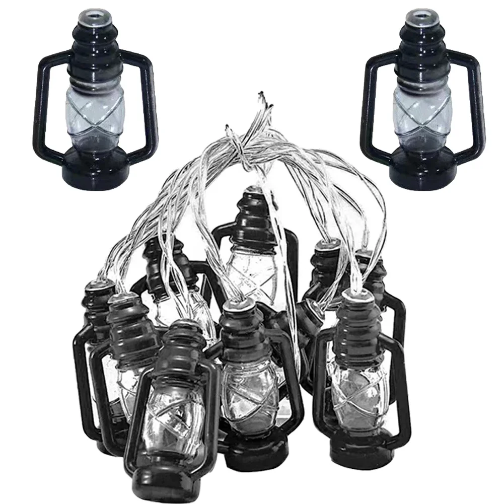 ไฟเชือกเทียนขนาดเล็กใช้พลังงานจากโคมไฟในบ้านน้ำมันก๊าดย้อนยุคขนาดเล็กสำหรับลานบ้านกลางแจ้งปาร์ตี้คริสต์มาสในสวน