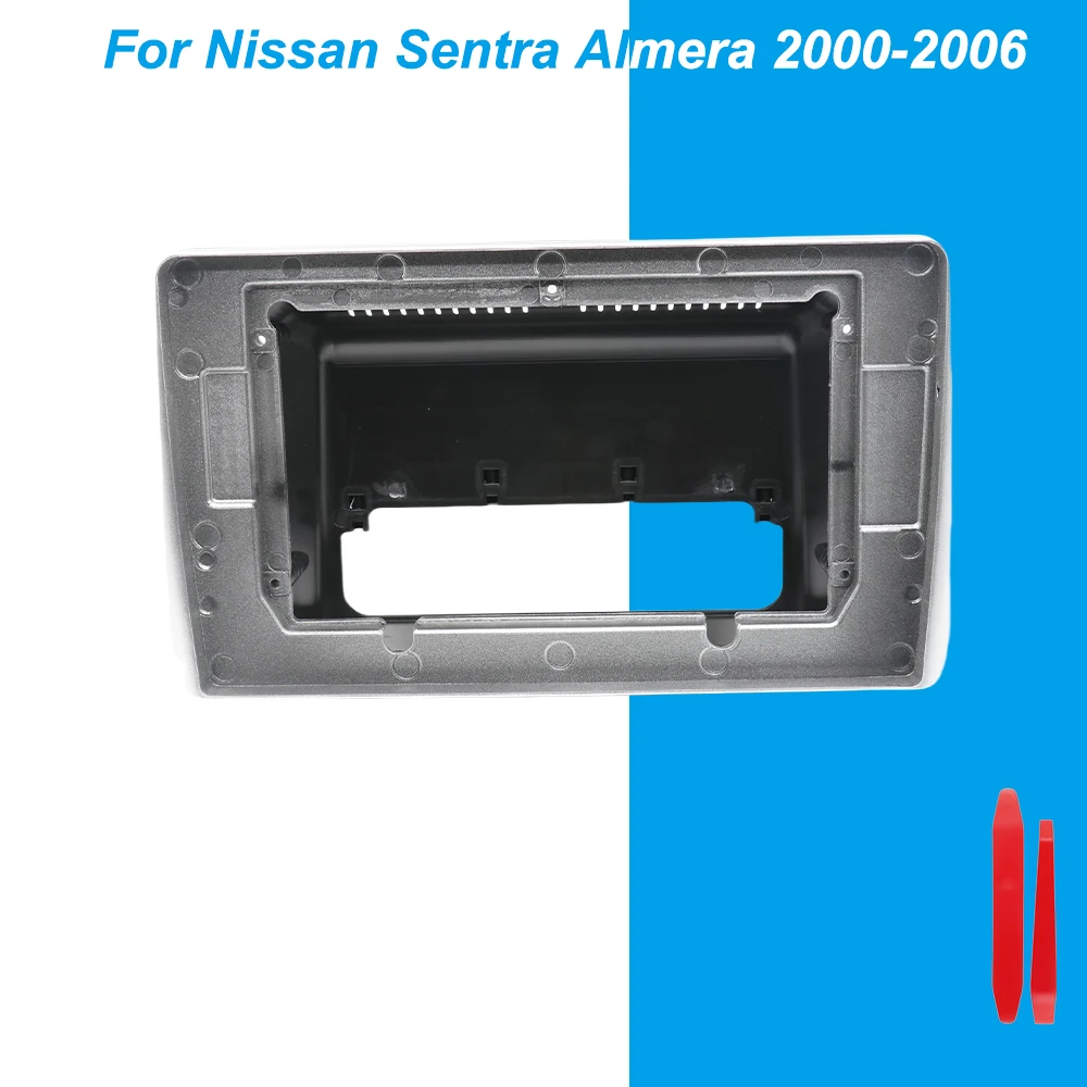 10.1 Inch Car Radio Fascia For Nissan Sentra Almera 2000-2006 2Din DVD GPS MP5 Android Player Stereo Panel Dash Frame Installati