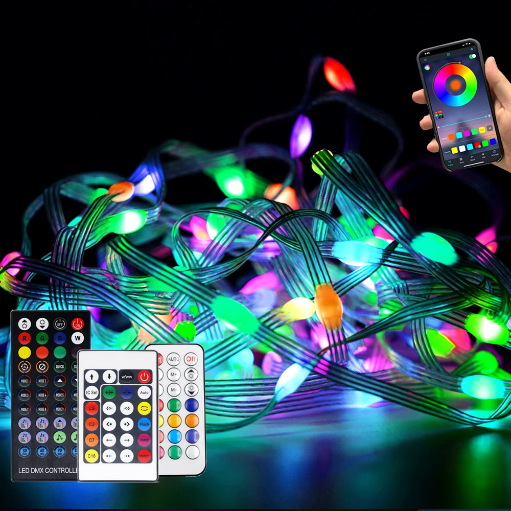 

5V USB LED String Light For Christmas RGB Fairy Lights Smart Remote Control Bluetooth-compatible Wedding Party Decor Lamp New