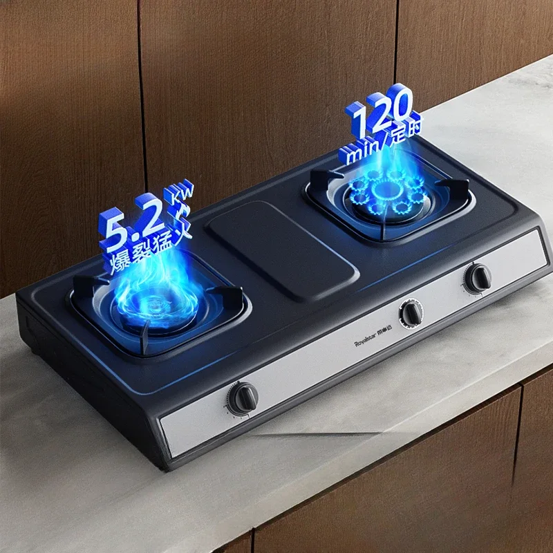 Estufa de Gas de escritorio, estufa doble, Gas licuado para el hogar, estufa de fuego Natural antigua y ahorradora de energía, mesa de cocina Fogao