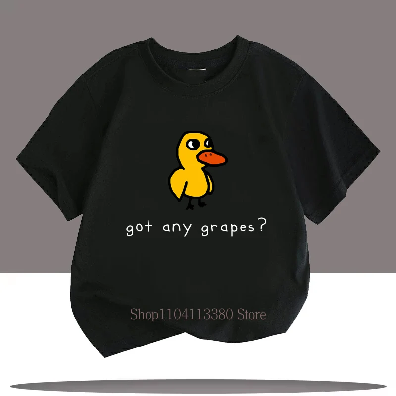 Children Clothing Duck Graphic Print T-shirt Summer Girls Boys Causal Fashion Funny Cute Short Sleeve Tops Colorful Kids T-shirt
