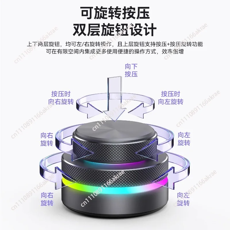 for Custom aluminum volume knob keys wireless bluetooth keyboard live broadcast control editing multimedia