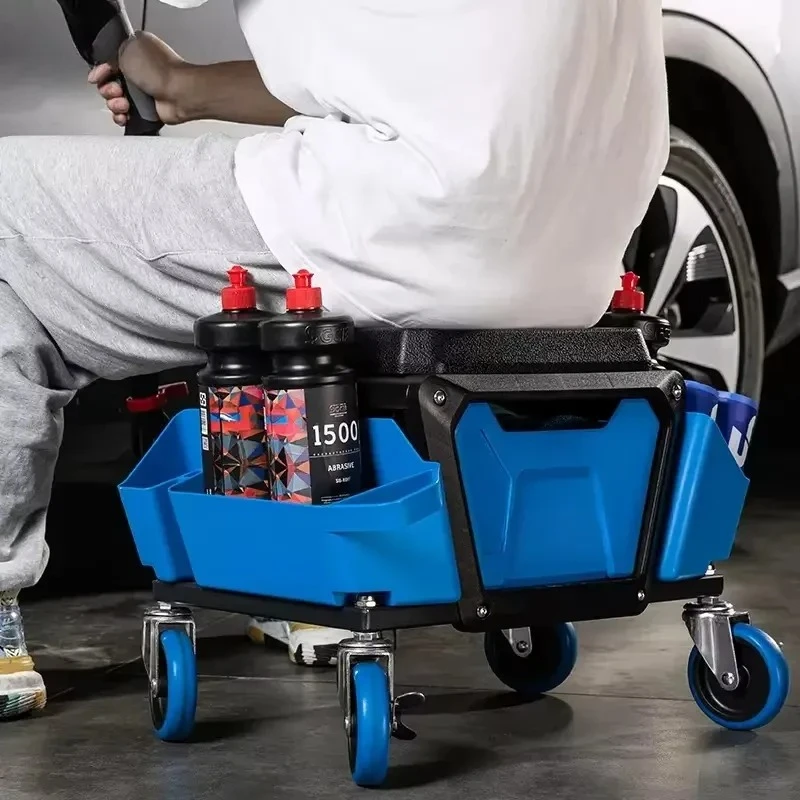 Thickened Car Beauty Work Stool Multi-functional Maintenance Film Polishing Construction Storage Garage Workshop Tool Seat