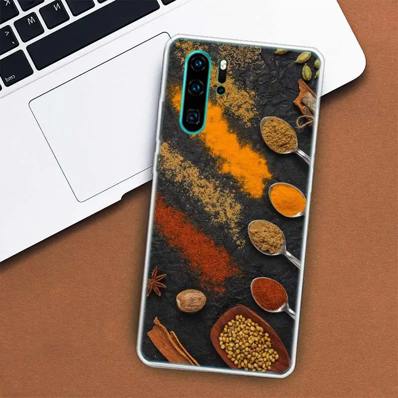 Kitchen Seasoning and Spices Phone Case For Huawei Mate 40 Pro 30 20 Lite 10 Huawei P30 Lite P50 Pro P40 P20 P10 Cover Coque