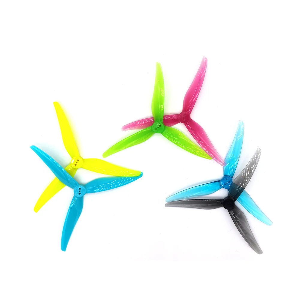 8PCS Gemfan Hurricane SL 5125 5.1inch 3 Paddle with 1.5/2mm Mounting Hole FPV Freestyle Propeller for RC Drone FPV Racing Drone