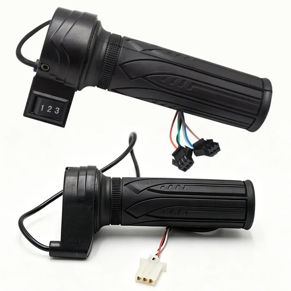 

3 Speed Motorcycle Electric Bike Scooter Speed Control Throttle Twist Grip Handlebar Accelerator for E-Bike Replacement