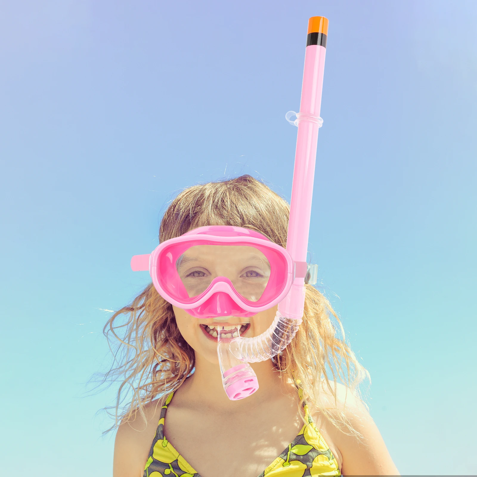 

Kids Snorkeling Gear Diving Mask Set ABS Silicone Fog Resistant Underwater Protection Adjustable Headband Waterproof