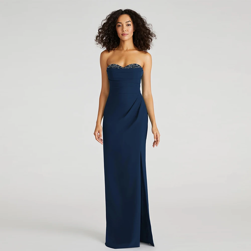 فستان سهرة مطرز لضيوف حفل الزفاف، فستان أنيق لأم العروس للنساء على شكل قلب بطول الأرض #1