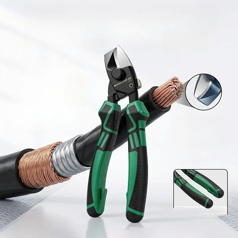 7 Inch Electrician Cable Cutter Manual Wire Cutting Pliers Multifunctional Wire Breaking Pliers Industrial Grade Cable Cutter