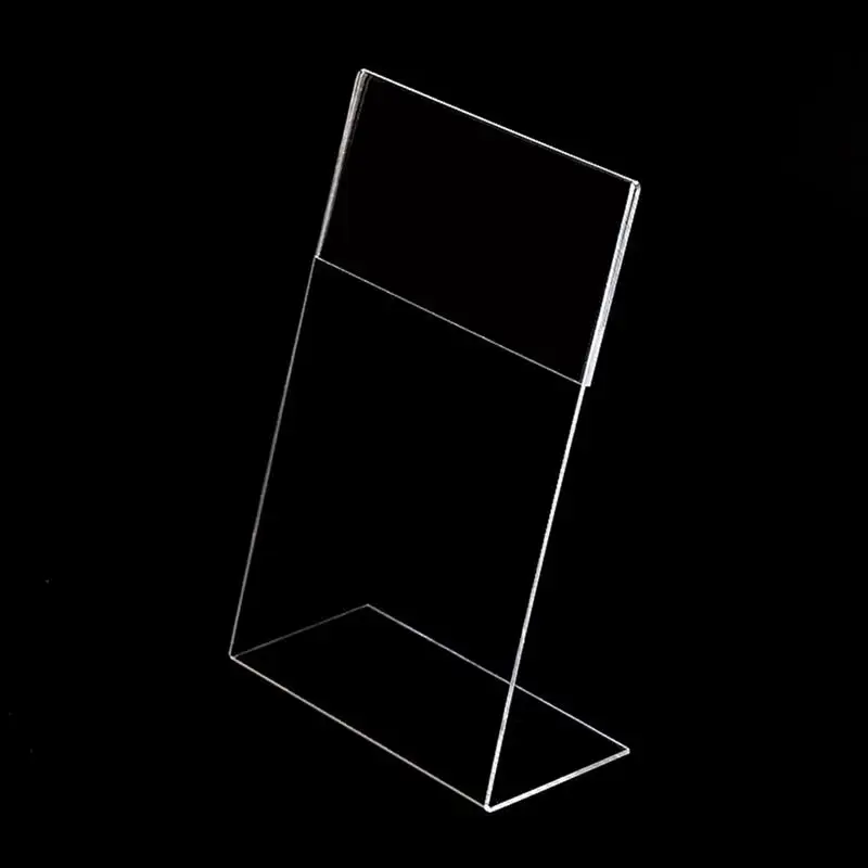 9Pcs Acrylic Menu Stand Holder Stand Slanted Sign Holders Desktop Paper Menu Holder