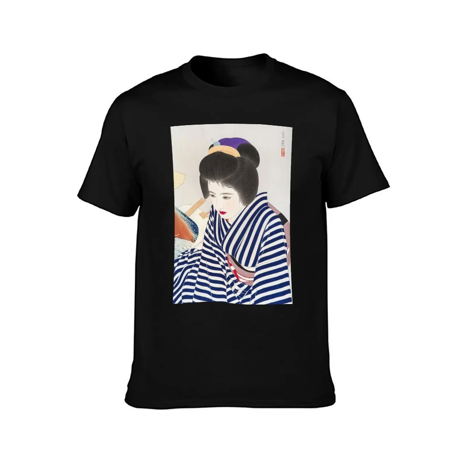 Shimura Tatsumi Five Figures of Modern Beauties T-Shirt Quick Dry Fishing T-Shirt